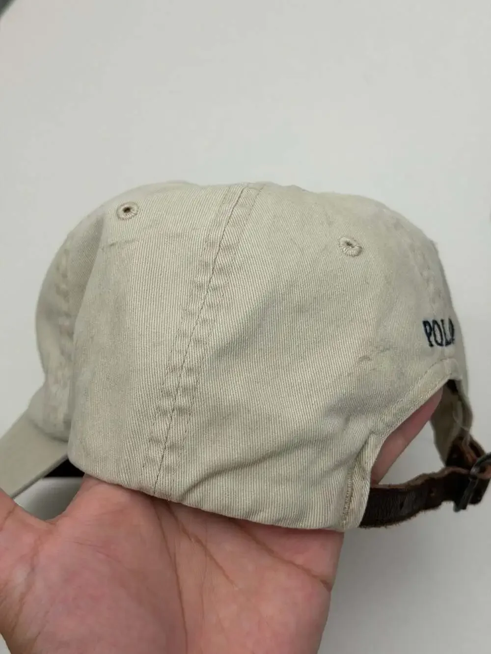 Vintage Polo Ralph Lauren Classic Adjustable Leather Strap Hat